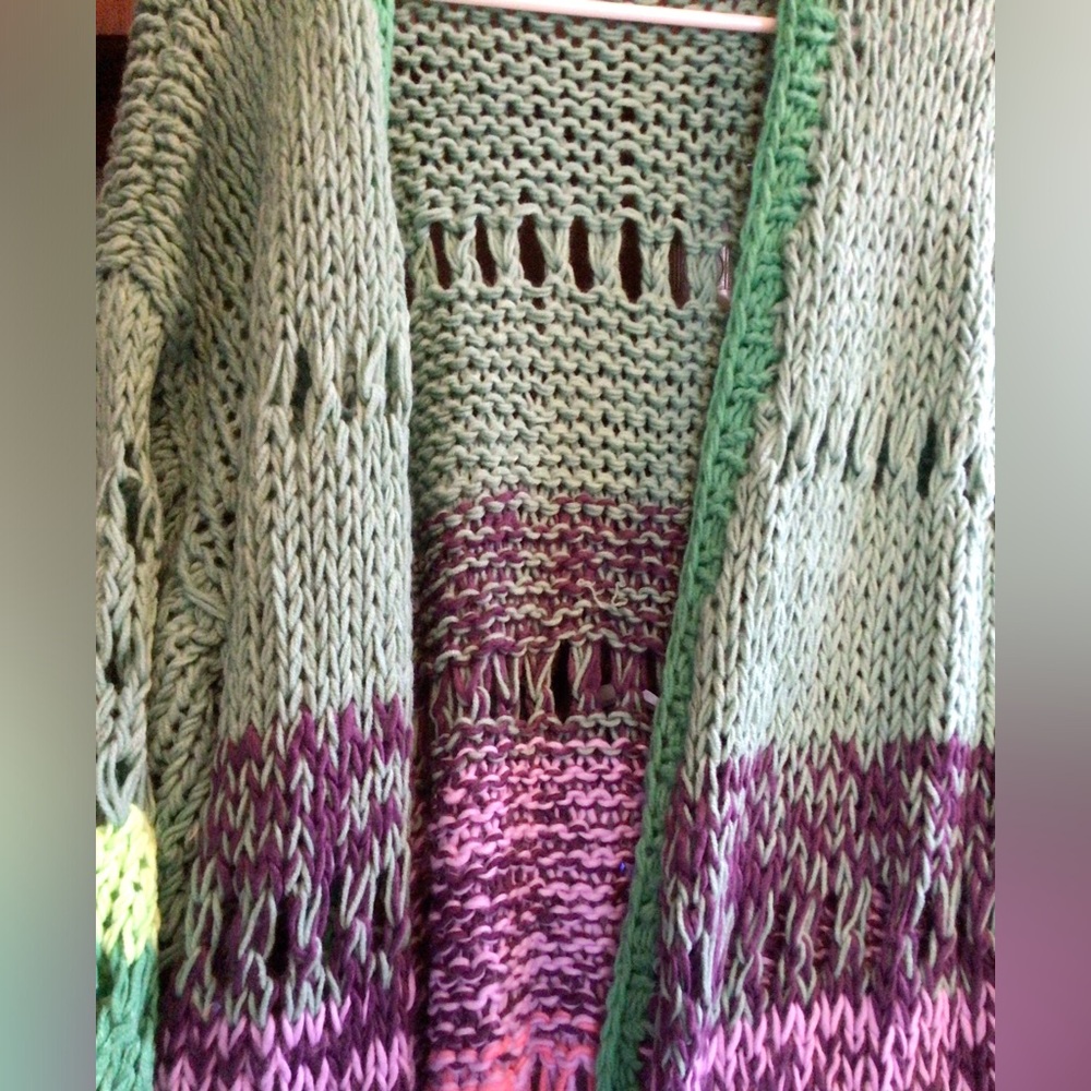 NEW! Boho hand stitched maxi cardigan - Picture 3 of 13